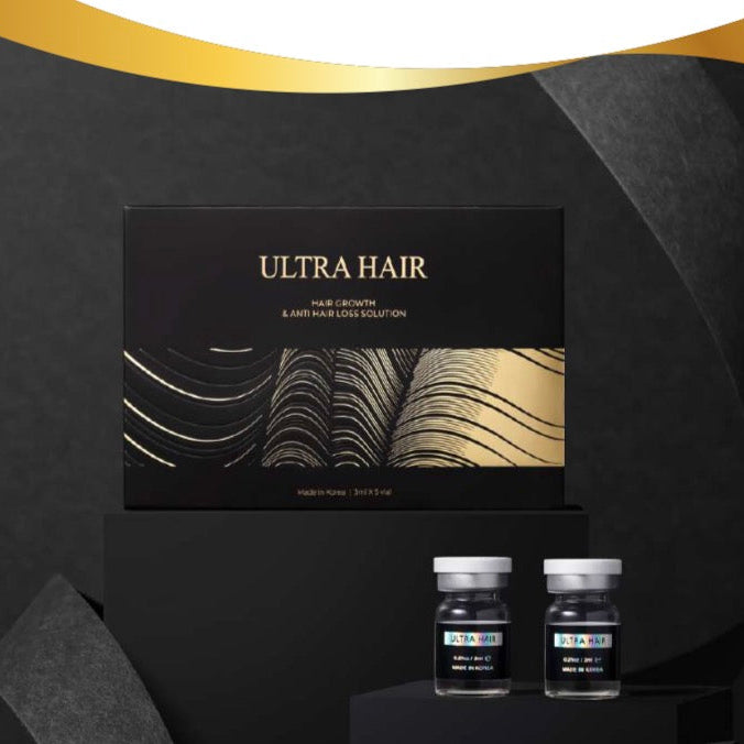 Cosmoderma Ultra Hair Ampoule Solution 3ml x 5 Vials | Exosome Stem Cell Scalp Care | Peptides + Growth Factors | Korean Hair Care