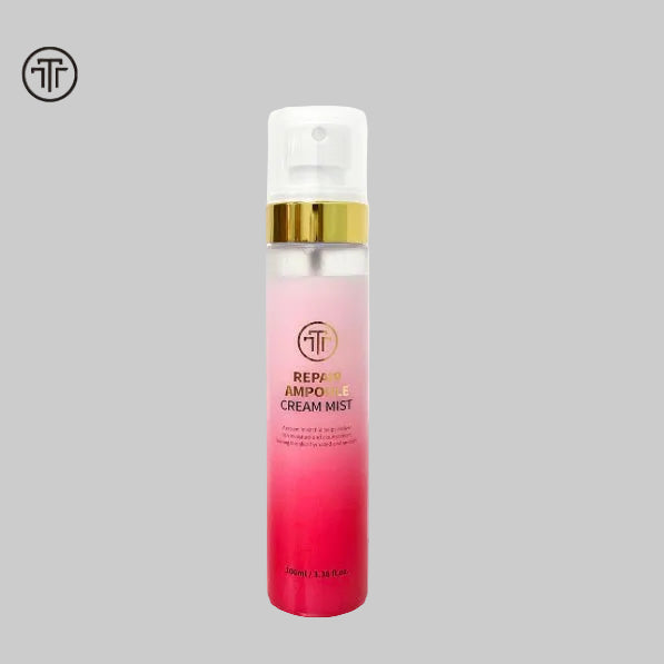 Pink gradient spray bottle of TTT repair ampoule cream mist