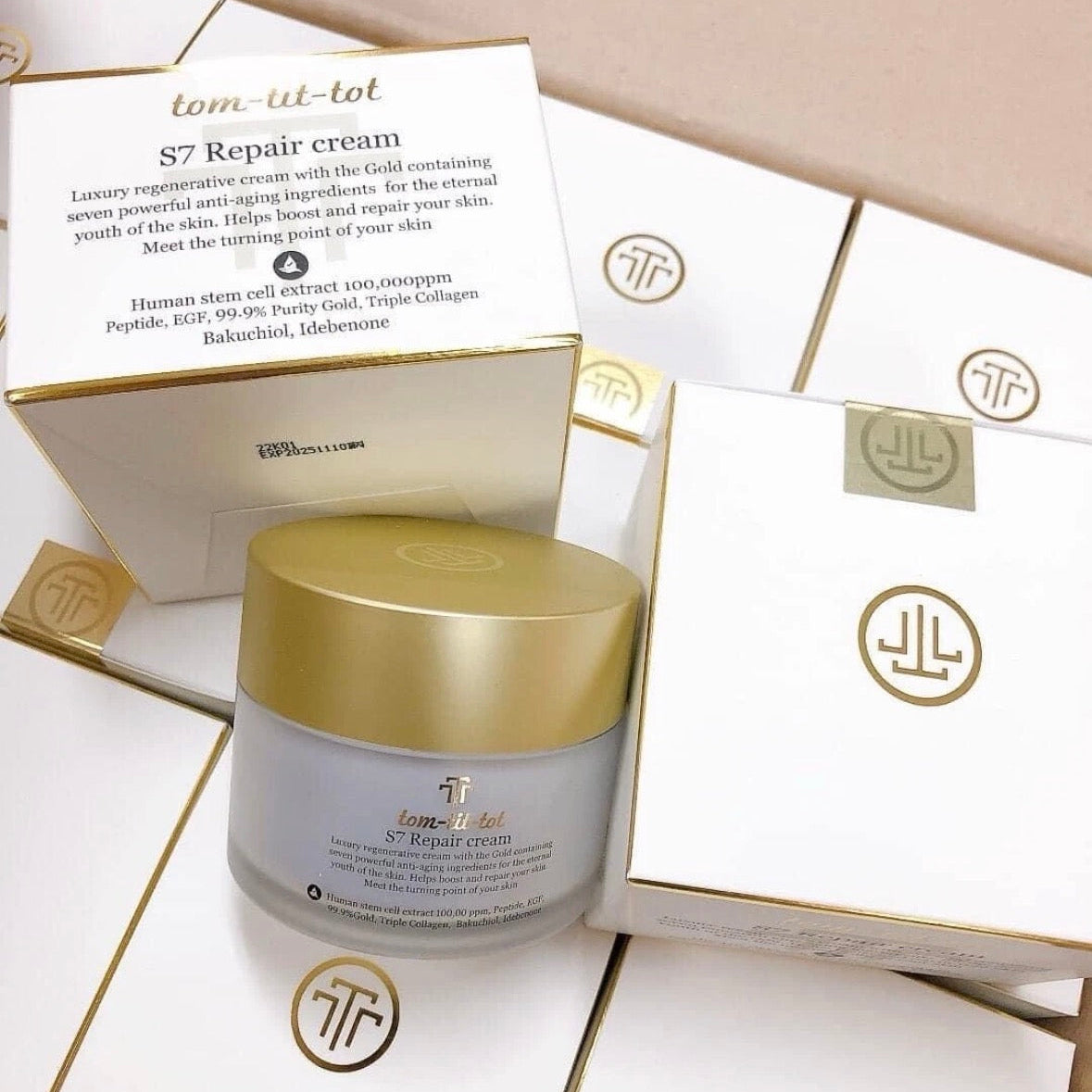 Tom-Tit-Tot S7 Repair Cream – EGF & PDRN Anti-Aging Moisturizer for Firm, Radiant Skin