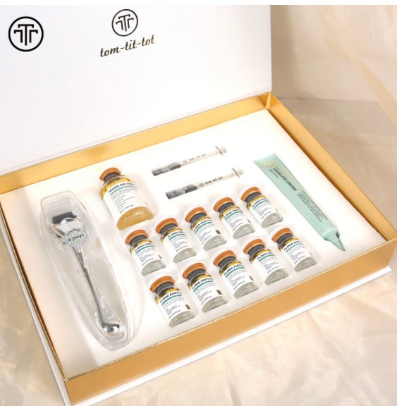 Tom-Tit-Tot Tensioneal Solution Kit – Multi-Collagen Anti-Aging Ampoule, Cream & MTS Roller Set