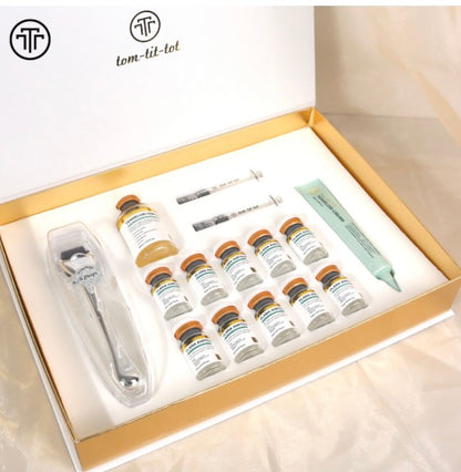 Tom-Tit-Tot Tensioneal Solution Kit – Multi-Collagen Anti-Aging Ampoule, Cream & MTS Roller Set