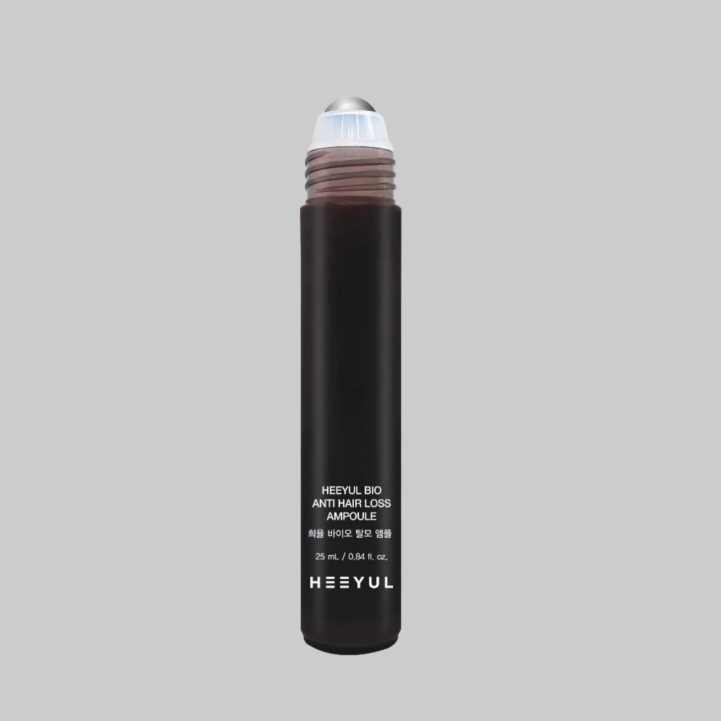 Black roller bottle of Heeylu bio anti hair loss ampoule 