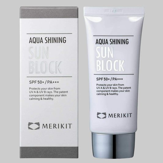 MERIKIT Aqua Shining Sunblock SPF 50 PA+++ – Hydrating Makeup Base Sunscreen