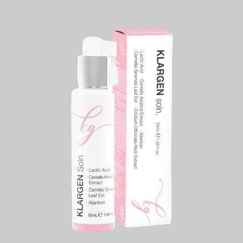 Klargen hypoallergenic feminine cleanser that contains lactic acid and natural plant extracts to keep intimate areas healthy and clean without irritation.