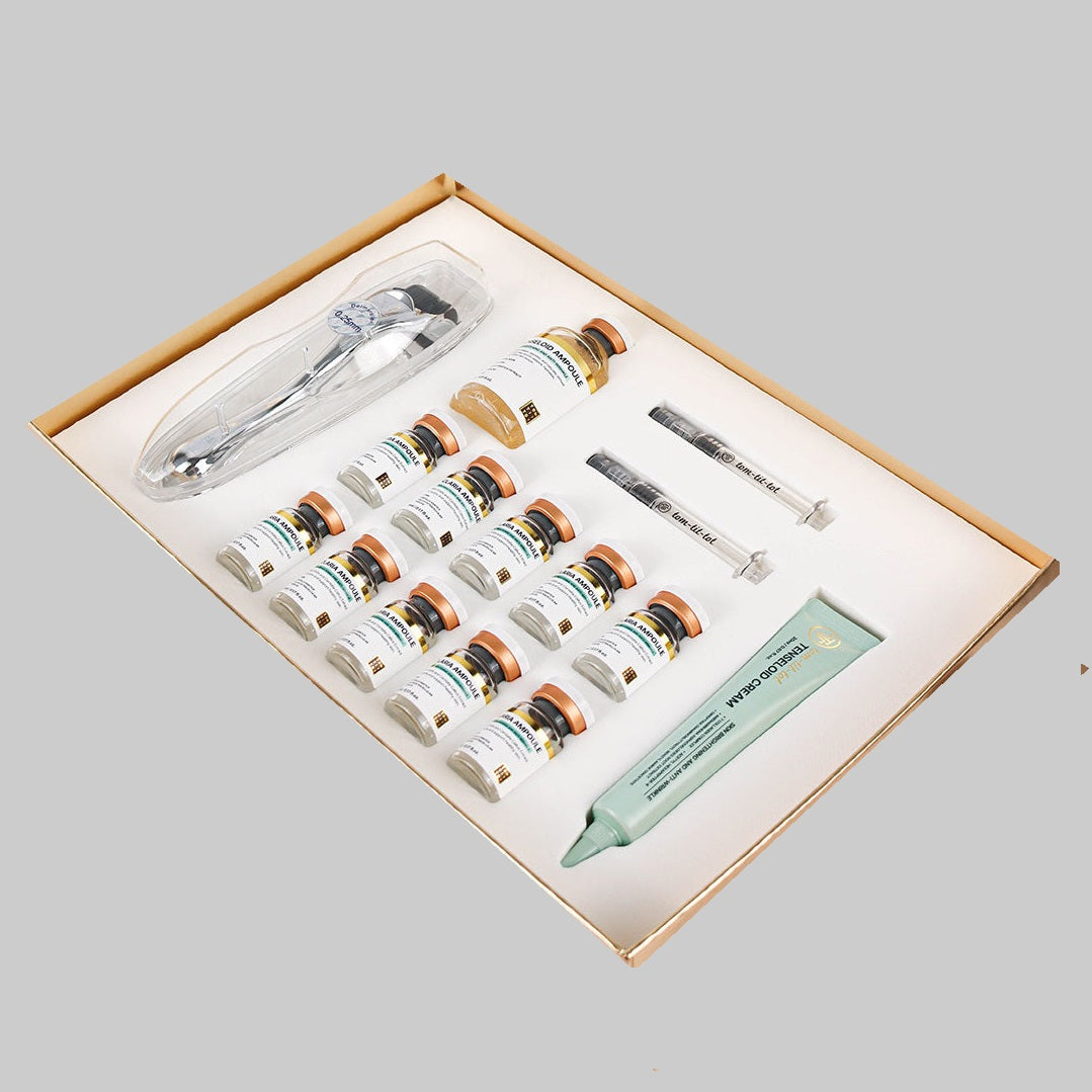 Tom-Tit-Tot Tensioneal Solution Kit – Multi-Collagen Anti-Aging Ampoule, Cream & MTS Roller Set